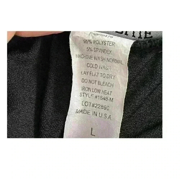 Ashley Blue Women's Black Tie Waist Pull On Wide Leg Pants Size L - Picture 8 of 8